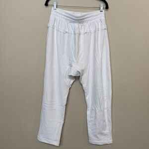 Urban Outfitters Out From Under White Drop Crotch Cropped Sweatpants Size Small